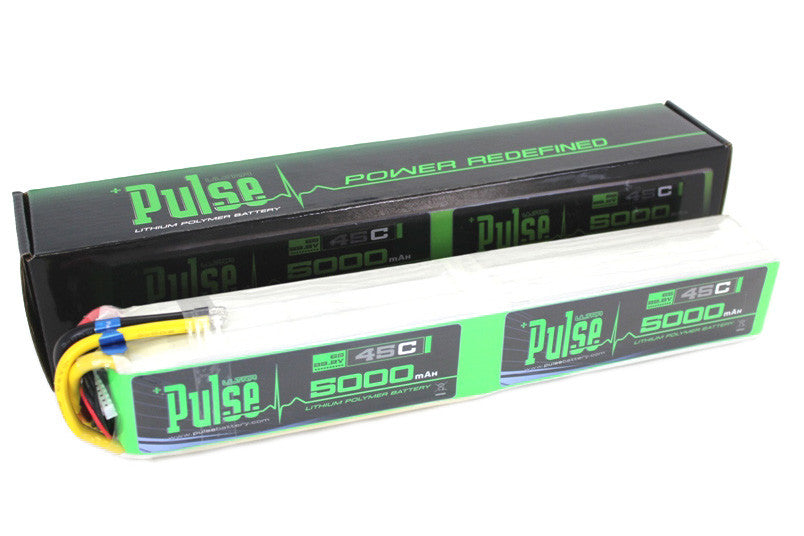 PLU45-500012 - PULSE LIPO 5000mAh 44.4V 45C STICK VERSION